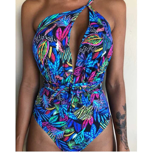 2020 New Women's Sexy Backless One-Piece Swimsuit