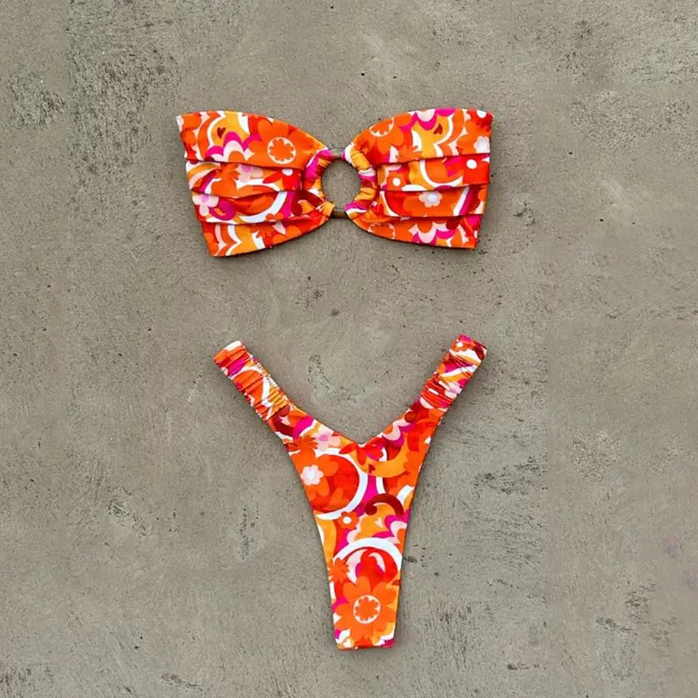 2023 Floral Print Ins Style Bikini Swimwear Collection