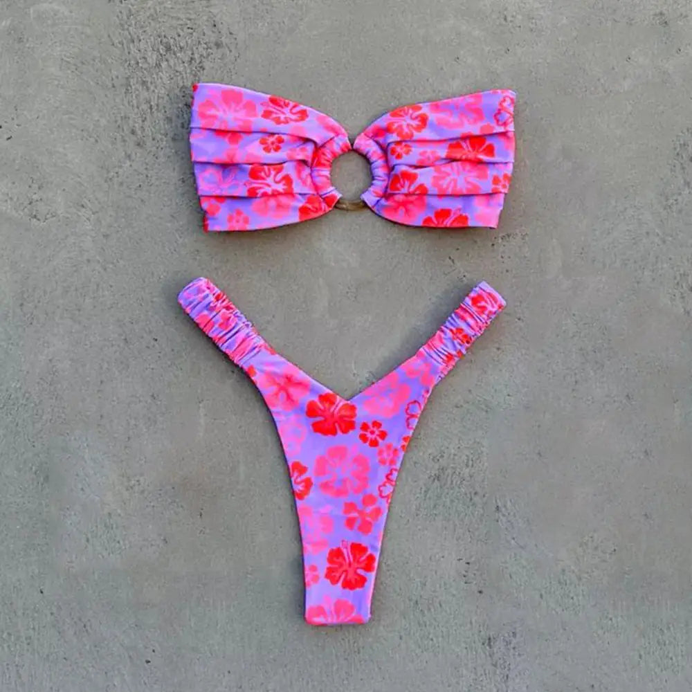 2023 Floral Print Ins Style Bikini Swimwear Collection