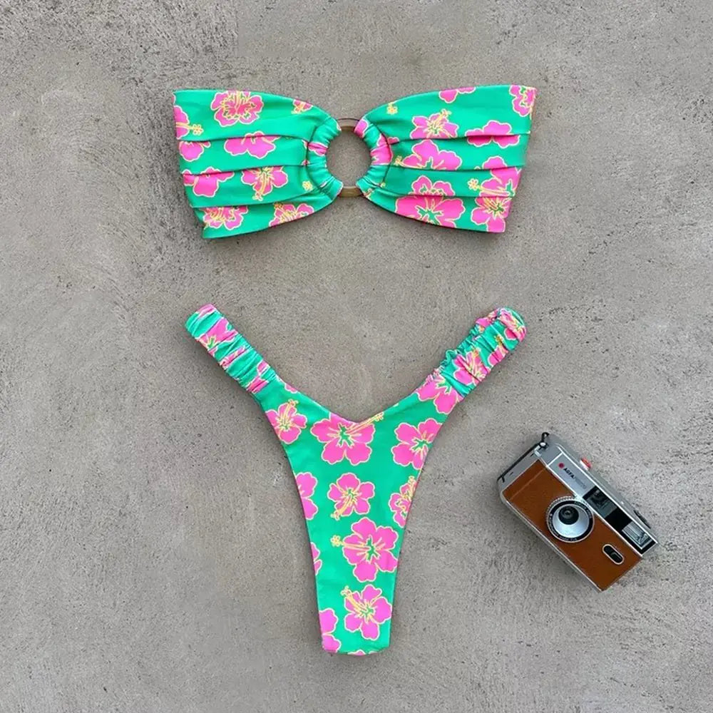 2023 Floral Print Ins Style Bikini Swimwear Collection