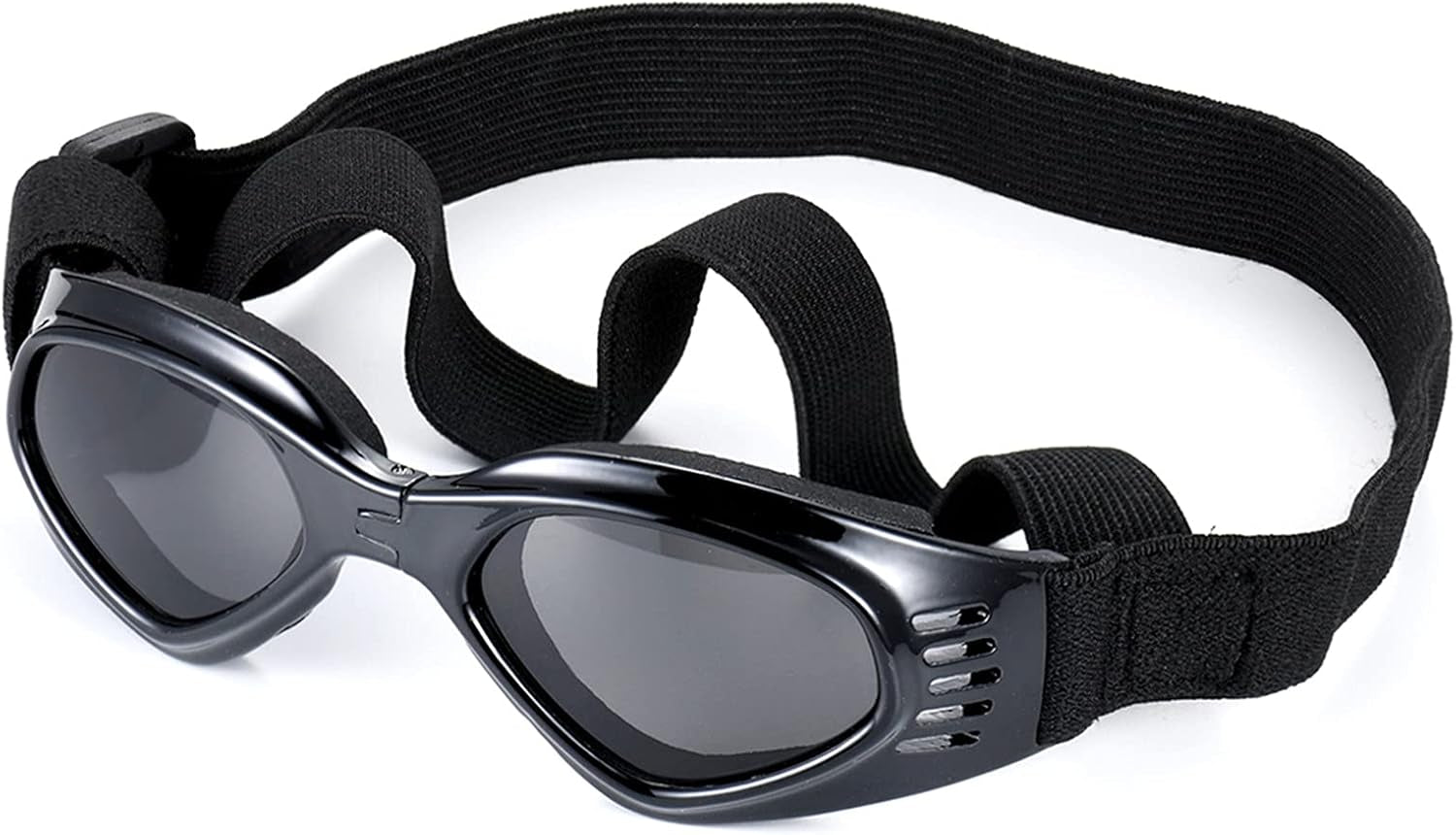 3 Pack Pet Small Dog Cat round Sunglasses, Dog Goggles for UV Stop Waterproof Windproof Anti-Fog Eye Protection, and Fashion Costume Pet Gold Chain Collar