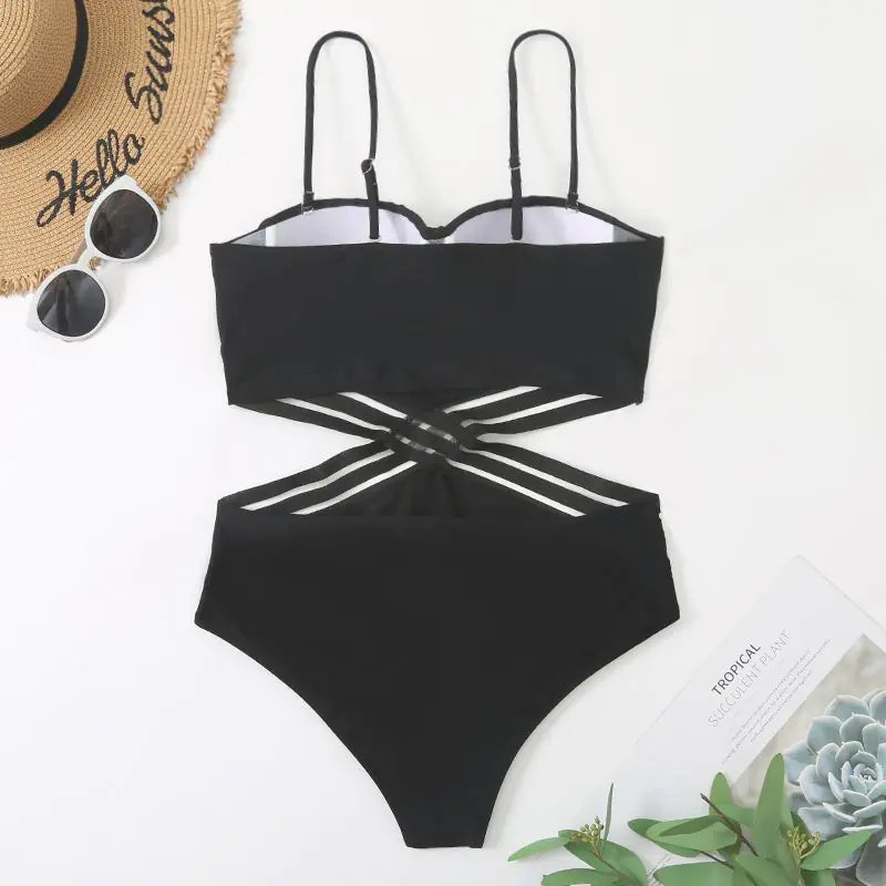 2022 New Sexy Strap One-Piece Bikini for Women