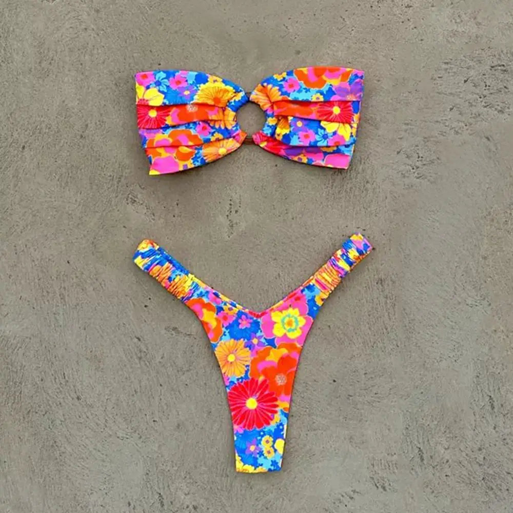 2023 Floral Print Ins Style Bikini Swimwear Collection