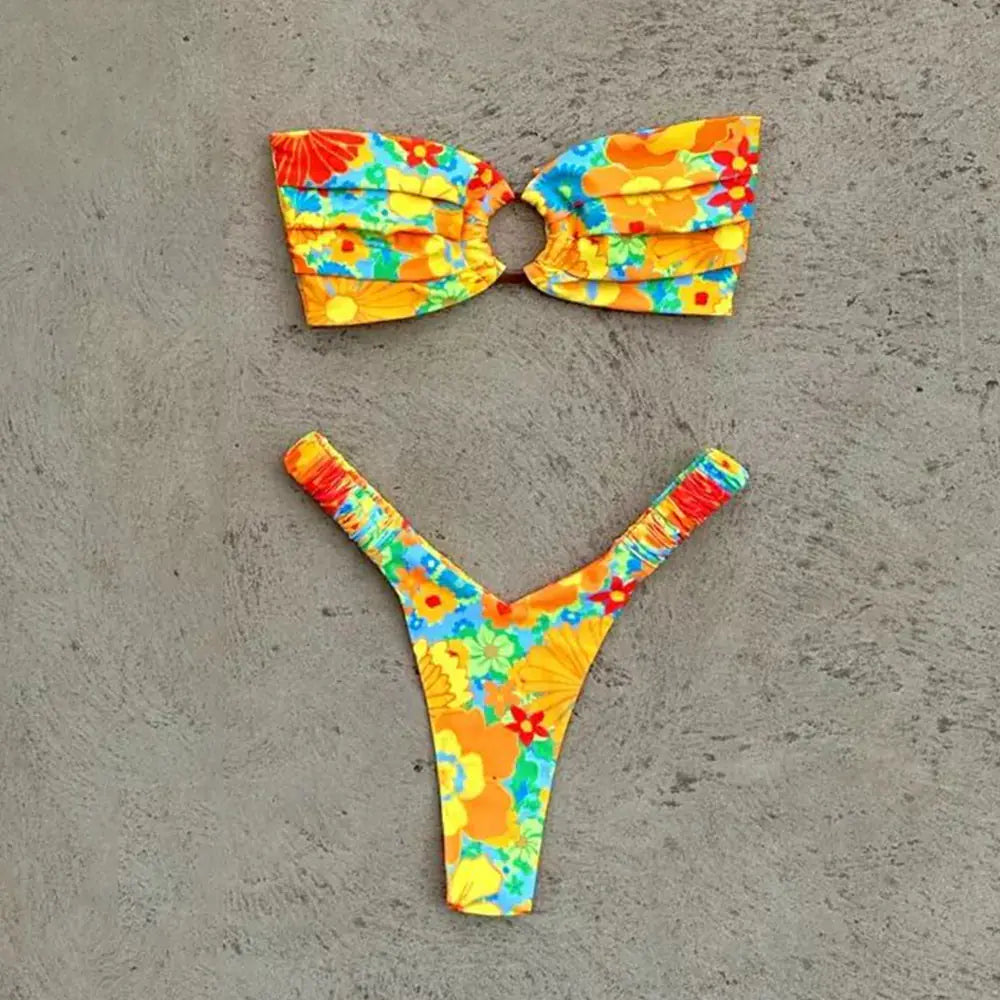 2023 Floral Print Ins Style Bikini Swimwear Collection