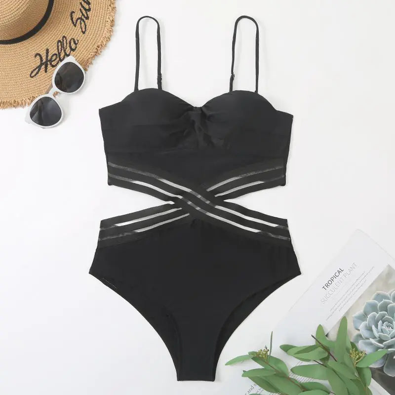 2022 New Sexy Strap One-Piece Bikini for Women