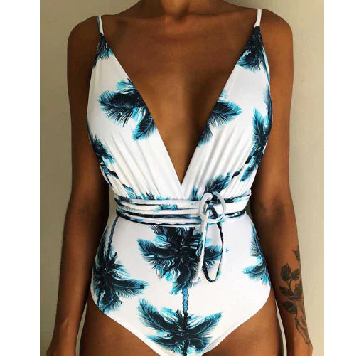 2020 New Women's Sexy Backless One-Piece Swimsuit